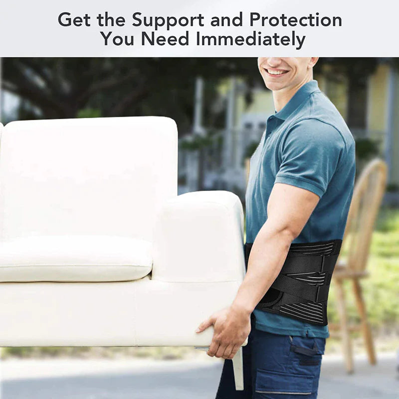 Adjustable Lower Back Brace Lumbar Support Waist Belt For Men Women Pain Relief - DiscoveringUOnline