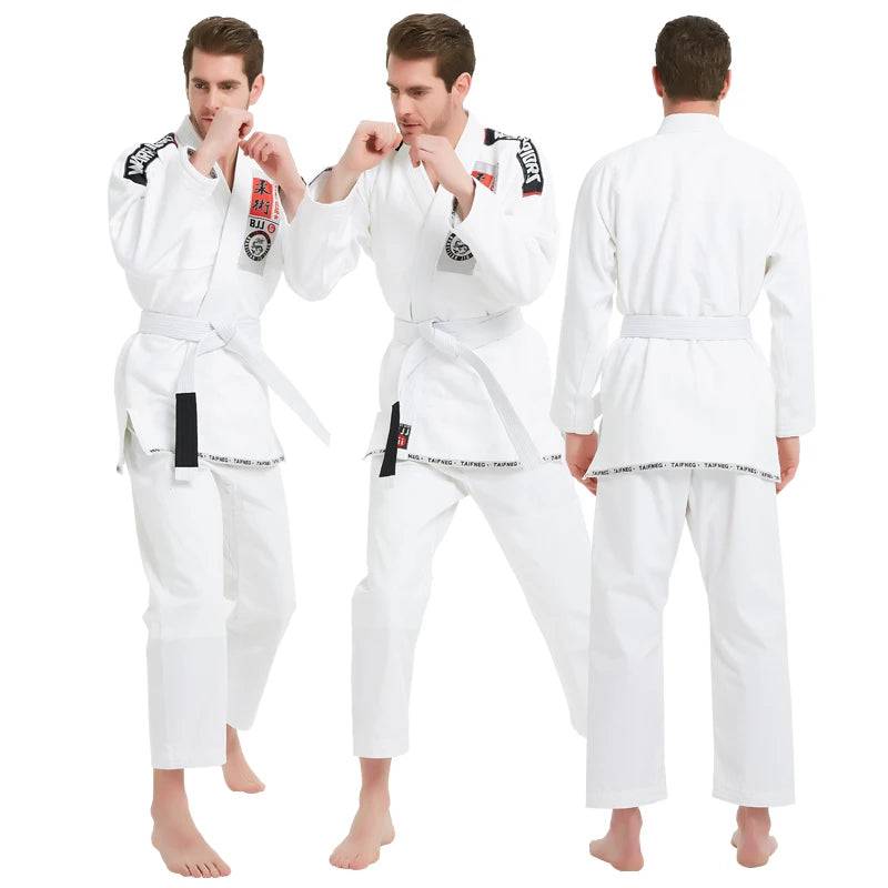 BJJ Gi Mens Brazilian Jiu Jitsu Suit Cotton Jujitsu Uniform With Free White Belt - DiscoveringUOnline