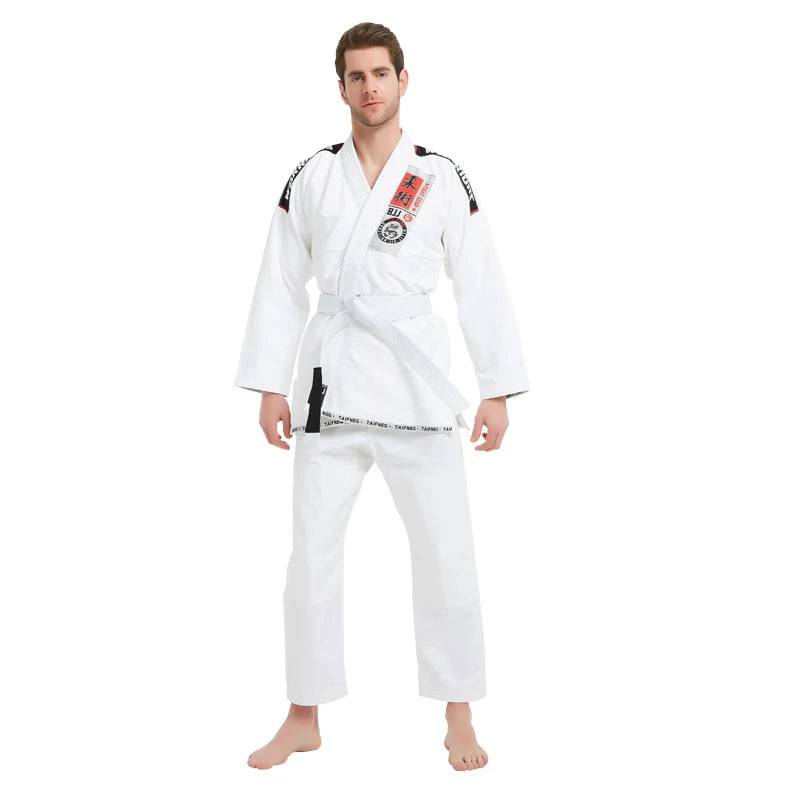 BJJ Gi Mens Brazilian Jiu Jitsu Suit Cotton Jujitsu Uniform With Free White Belt - DiscoveringUOnline