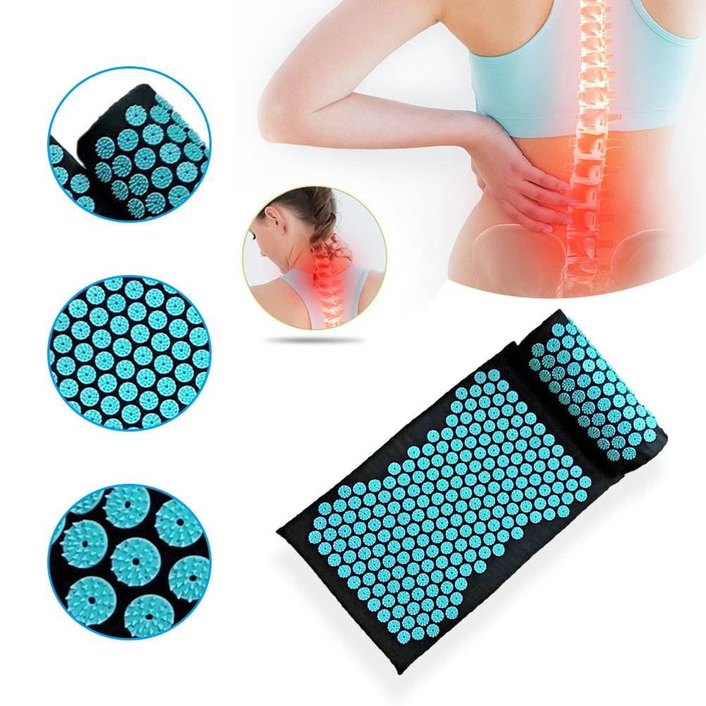 Acupressure Muscle Relief Yoga Mat + Pillow - DiscoveringUOnline