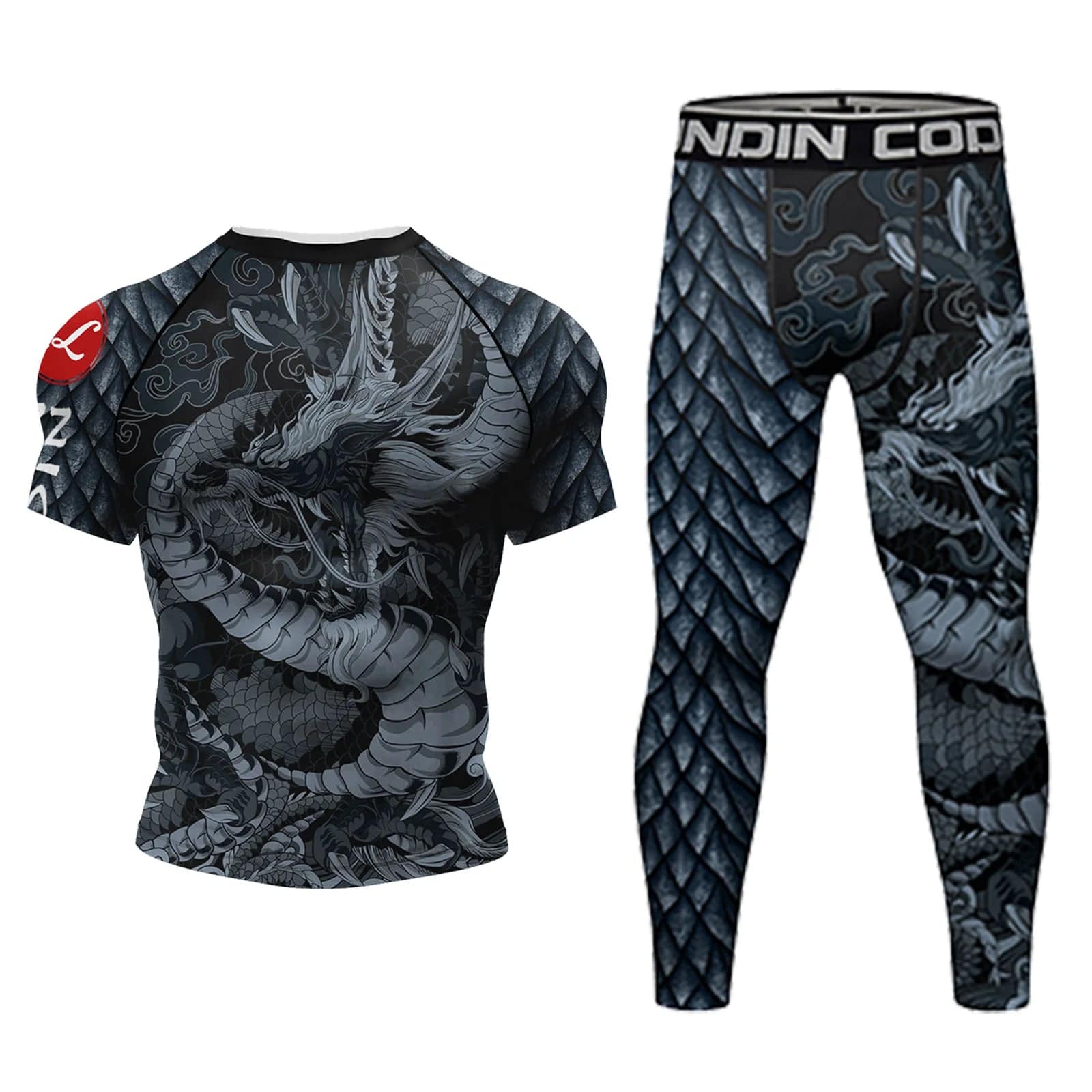 Cody Men Grappling Wear With Print  Jiu jitsu No Gi Bjj Rashguard Exercise Polyester Sportswear MMA Running Gym Clothes - DiscoveringUOnline