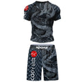 Cody Men Grappling Wear With Print  Jiu jitsu No Gi Bjj Rashguard Exercise Polyester Sportswear MMA Running Gym Clothes - DiscoveringUOnline