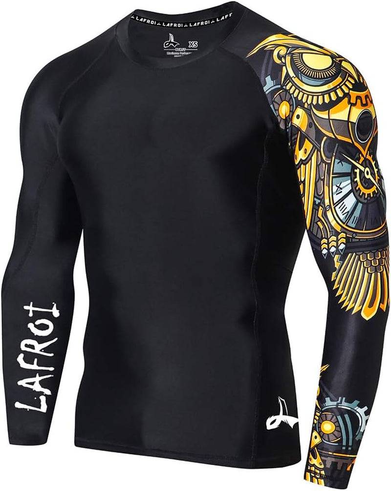 Men'S Long Sleeve UPF 50+ Baselayer Skins Performance Fit Compression Rash Guard-Clyyb - DiscoveringUOnline