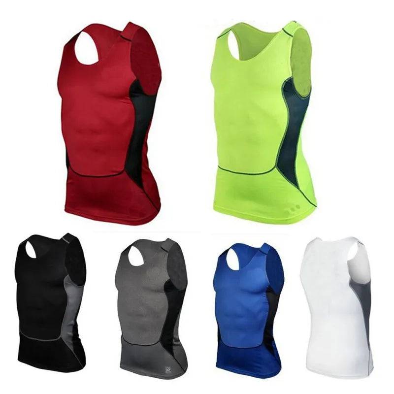 Men Tight T-Shirt Breathable Compression Sleeve Base Workout Comfortable Sports Shirts Vest For Fitness Running Basketball - DiscoveringUOnline