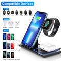 Wireless Charger, 18W Fast Iphone Charging Station for Iphone 16/15/14/13/12 /11/Pro Max/Plus, 3 in 1 Wireless Charging Stand for Iwatch Series SE 10/9/8/7/6/5/4/3, Airpods Pro/3/2 (W/ QC3.0 Adapter) - DiscoveringUOnline