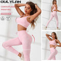 Oulylan Women Sportswear Yoga Sets Sport Female Tracksuit 2PCS Set Seamless Gym Fitness Suit Workout Clothes Athletic Wear - DiscoveringUOnline