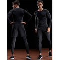 Compression Long Sleeve T Shirt Men Elastic Training T-shirt Gym Fitness Workout Tights Sport Jersey Athletic Running Shirt Men - DiscoveringUOnline