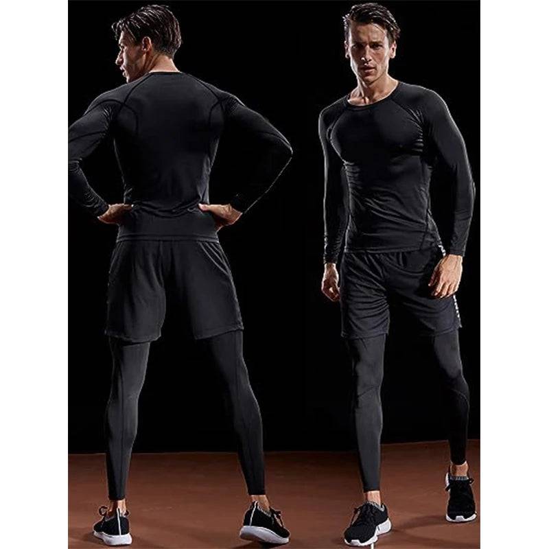 Compression Long Sleeve T Shirt Men Elastic Training T-shirt Gym Fitness Workout Tights Sport Jersey Athletic Running Shirt Men - DiscoveringUOnline