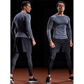 Compression Long Sleeve T Shirt Men Elastic Training T-shirt Gym Fitness Workout Tights Sport Jersey Athletic Running Shirt Men - DiscoveringUOnline