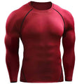 Compression Long Sleeve T Shirt Men Elastic Training T-shirt Gym Fitness Workout Tights Sport Jersey Athletic Running Shirt Men - DiscoveringUOnline