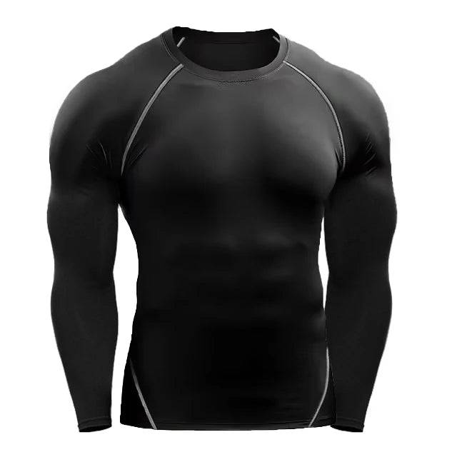 Compression Long Sleeve T Shirt Men Elastic Training T-shirt Gym Fitness Workout Tights Sport Jersey Athletic Running Shirt Men - DiscoveringUOnline