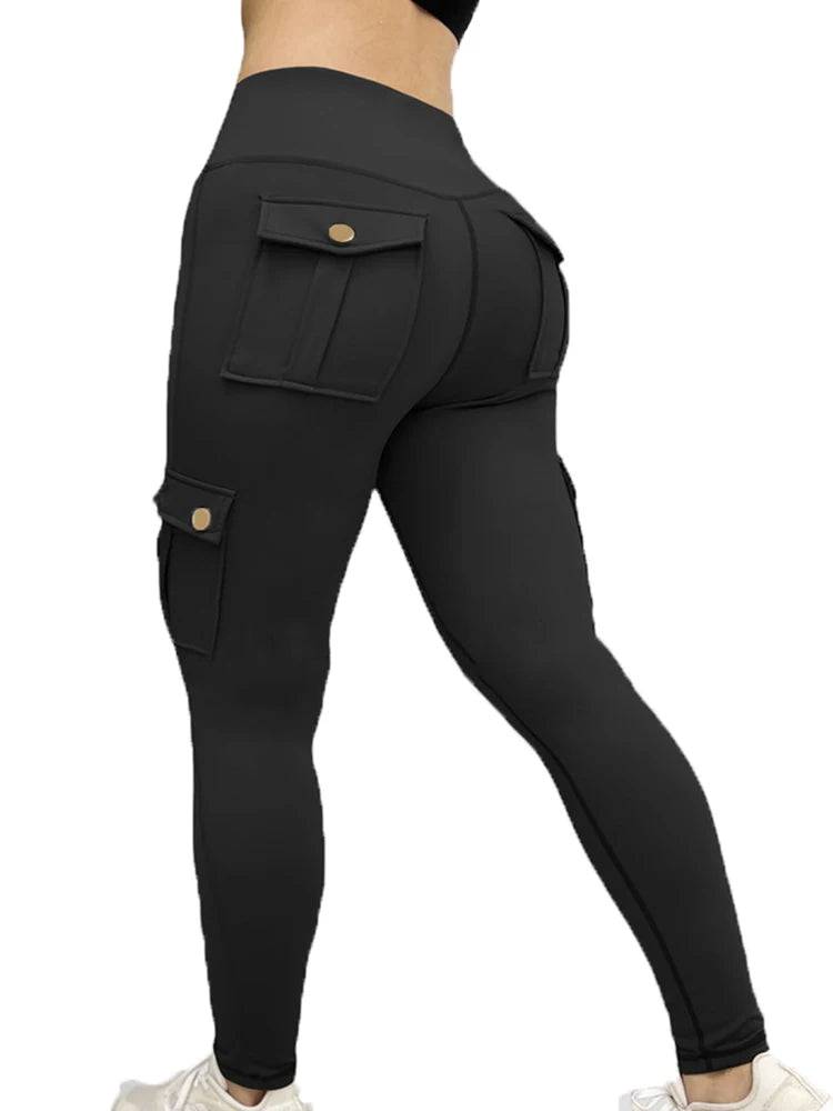 Pockets Gym Leggings Women High Waist Fashion Fitness Pants Skinny Stretch Outdoors Comfortable Sport  Leggings - DiscoveringUOnline