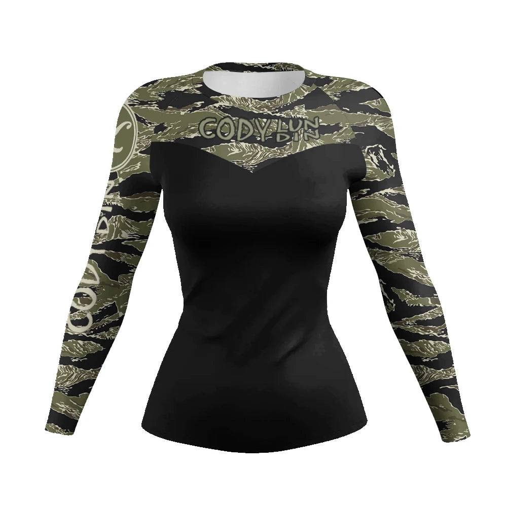 Cody Lundin MMA Grappling Rash Guard Women BJJ Training No Gi Fighting Wear Long Sleeve Tight Sublimation Gym Fitness Shirts - DiscoveringUOnline