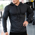 Mens Fitness Tracksuit Running Sport Hoodie Gym Joggers Hooded Outdoor Workout Athletic Clothing Muscle Training Sweatshirt Tops - DiscoveringUOnline