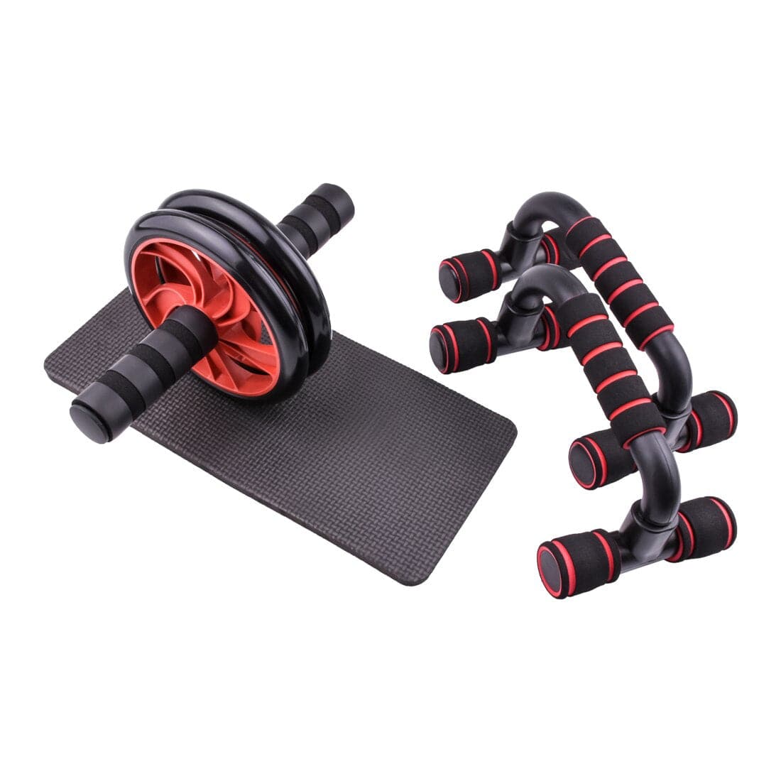 Complete Home Gym Fitness Kit - Includes Resistance Bands, Push-Up Bars, AB Roller Wheel, Jump Rope, and Grip Trainer - DiscoveringUOnline